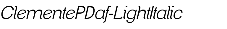 ClementePDaf LightItalic.ttf
