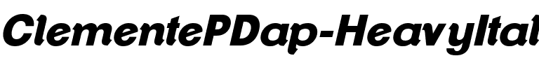 ClementePDap HeavyItalic.ttf