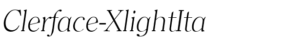 Clerface-XlightIta Regular.ttf