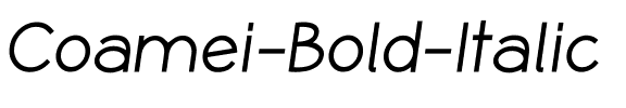 Coamei Bold Italic.ttf