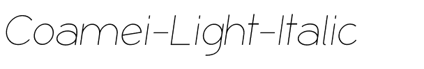 Coamei Light Italic.ttf