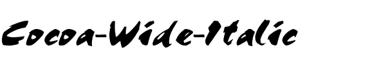 Cocoa Wide Italic.ttf