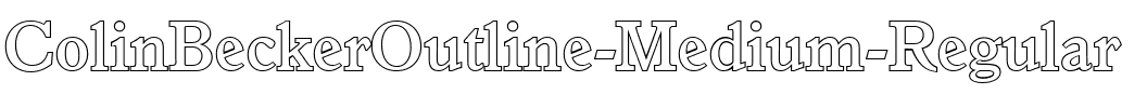 ColinBeckerOutline-Medium Regular.ttf