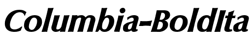Columbia-BoldIta Regular.ttf