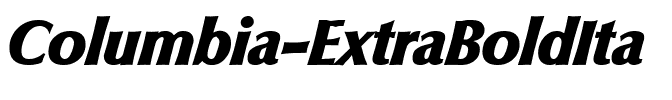 Columbia-ExtraBoldIta Regular.ttf