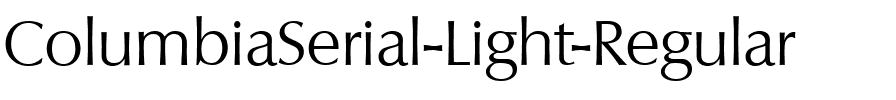 ColumbiaSerial-Light Regular.ttf