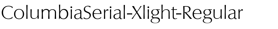 ColumbiaSerial-Xlight Regular.ttf