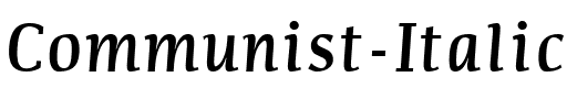 Communist Italic.ttf