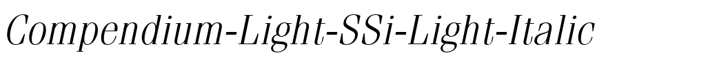 Compendium Light SSi Light Italic.ttf