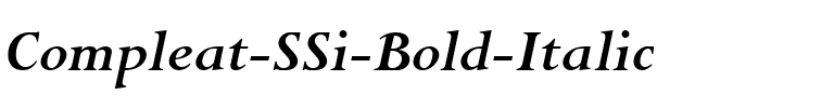 Compleat SSi Bold Italic.ttf