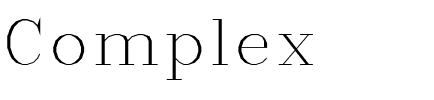 Complex Regular.ttf