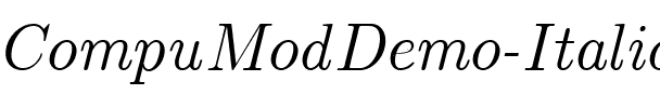 CompuModDemo Italic.ttf