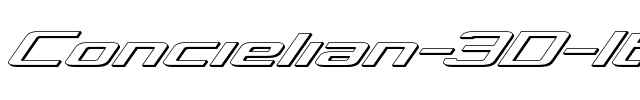 Concielian 3D Italic Italic.ttf