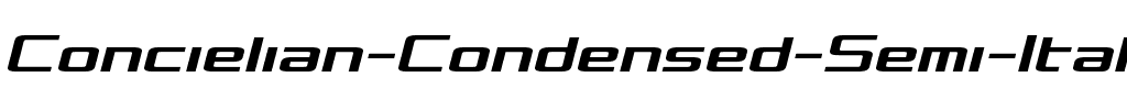 Concielian Condensed Semi-Italic Condensed Semi-Italic.ttf