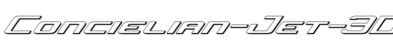 Concielian Jet 3D Italic Italic.ttf
