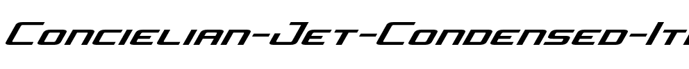Concielian Jet Condensed Italic Condensed Italic.ttf