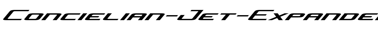 Concielian Jet Expanded Italic Expanded Italic.ttf