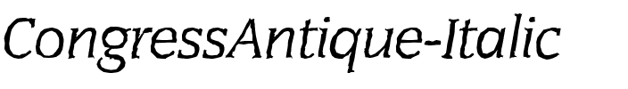 CongressAntique Italic.ttf