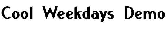 Cool Weekdays Demo Regular.ttf