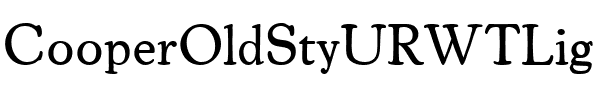 CooperOldStyURWTLig Regular.ttf