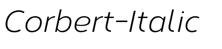 Corbert Italic Regular.otf