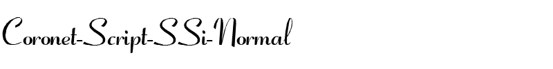Coronet Script SSi Normal.ttf