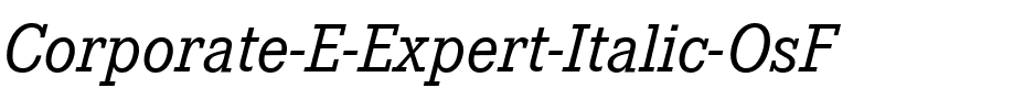 Corporate E Expert BQ Italic.ttf