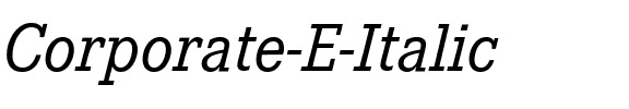 Corporate E BQ Italic.ttf
