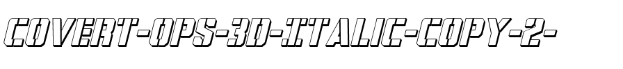 Covert Ops 3D Italic Italic.ttf