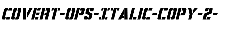 Covert Ops Italic Italic.ttf