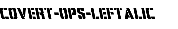 Covert Ops Leftalic Italic.ttf