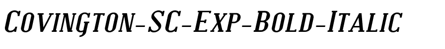 Covington SC Exp Bold Italic.ttf