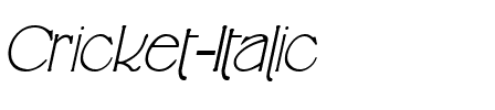 Cricket Italic.ttf