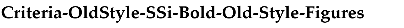 Criteria OldStyle SSi Bold Old Style Figures.ttf