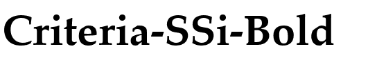 Criteria SSi Bold.ttf