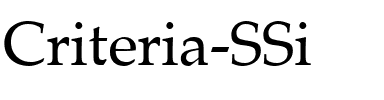 Criteria SSi Regular.ttf