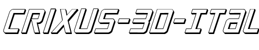 Crixus 3D Italic Italic.ttf