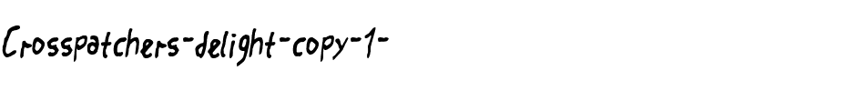 Crosspatchers delight Regular.ttf
