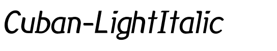 Cuban Light.ttf