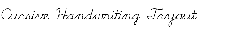 Cursive Handwriting Tryout Regular.ttf