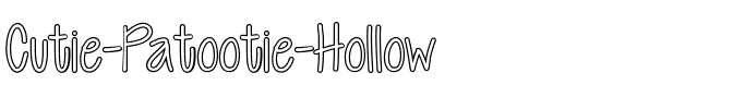 Cutie Patootie Hollow Hollow.ttf