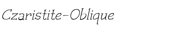 Czaristite Medium Italic.ttf