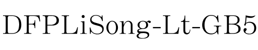 DFPLiSong-Lt-GB5 Regular.ttf