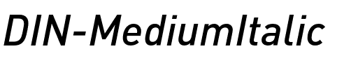 DIN-MediumItalic Regular.otf