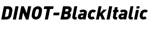 DINOT-BlackItalic Regular.otf