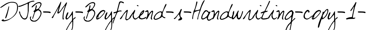 DJB My Boyfriend’s Handwriting Normal.ttf