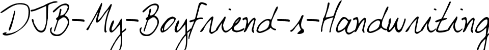 DJB My Boyfriend’s Handwriting Normal.ttf