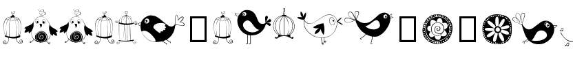 DOODLE DINGS 1 Birds Cages Regular.ttf