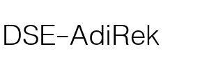 DSE AdiRek Regular.ttf