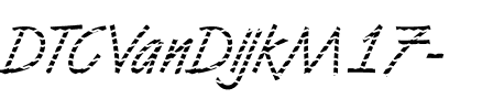 DTCVanDijkM17 Regular.ttf
